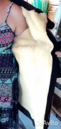 Муж зимняя куртка размер 50 52 мех овчина ц 5000