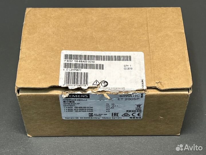 Siemens 6ES7 155-6BA00-0CN0 новый, 2019 г.в. 1 шт
