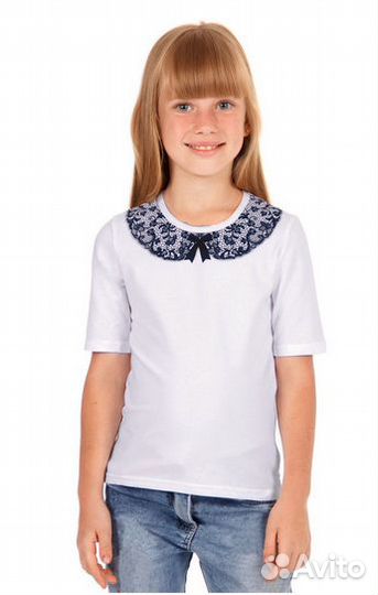 Блузка в школу, 9-10 лет, 146 см