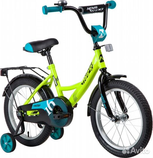 Велосипед novatrack vector 16 (2022) салатовый Sim
