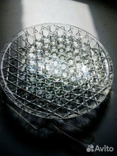 Блюдо Bohemia,Чехи, хрусталь, алмазная грань