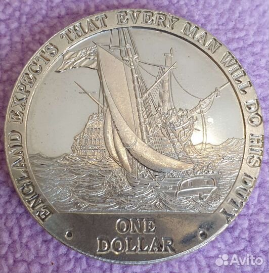 Монета 1 доллар Елизавета II 2007 г. cook Islands