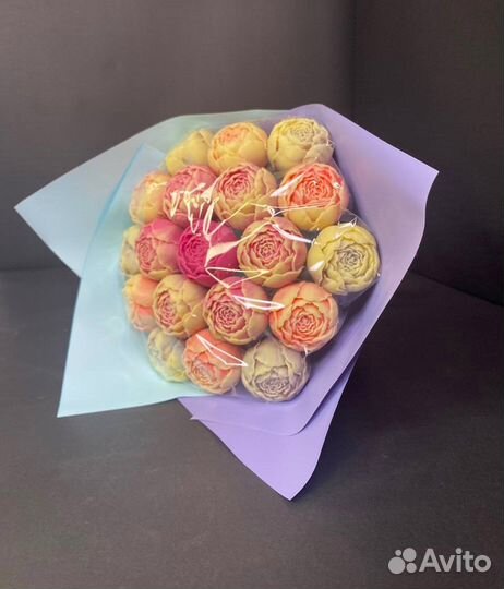 Шоколадные Пионы - 19 штв Букете