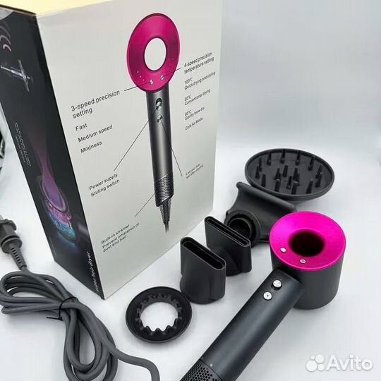 Подарочный набор dyson Фен+Расческа