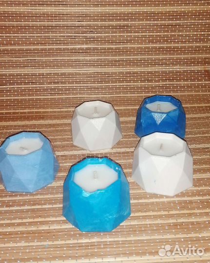 Свечи ручной работы из кокосового воска