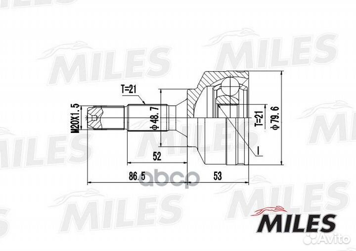 Шрус наружный peugeot 206 1.1-1.4 98- (GKN 3031