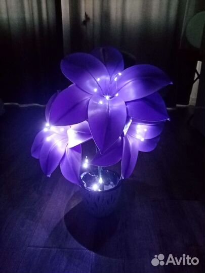 Светильник лилия, ночник, торшер, ростовые цветы