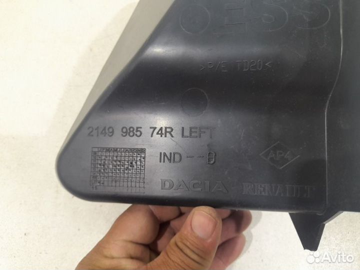 Воздуховод левый Renault Duster 2014