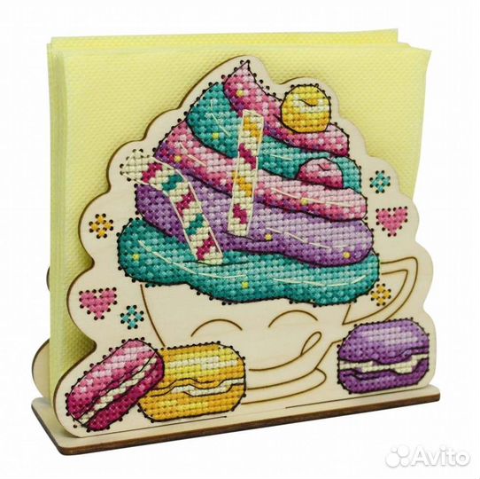 Набор для вышивания крестом на деревянной основе