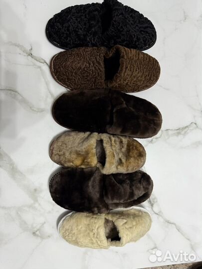 Меховые тапочки