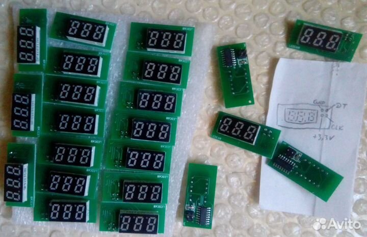 I2C IIC Зх разрядные 7-сегментные индикаторы
