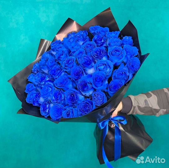 Синие розы Доставка цветов