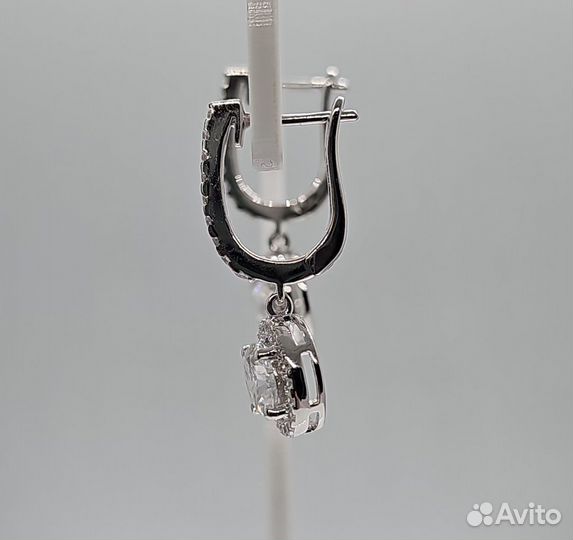 Серьги с бриллиантами (муассанитами) 2ct