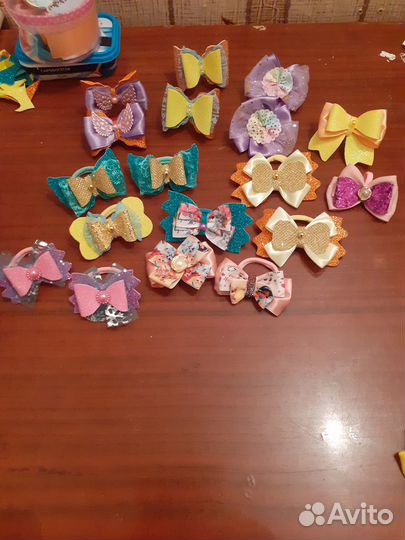 Заколки,резинки.Ручная работа