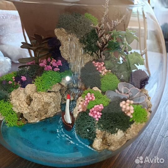 Флорариум. Необычный подарок. Букет