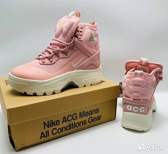 Nike ACG Air Zoom Gaiadome Gore-Tex Pink (Мехом )