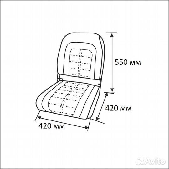 Сиденье мягкое Special High Back Seat, серо-чёрное