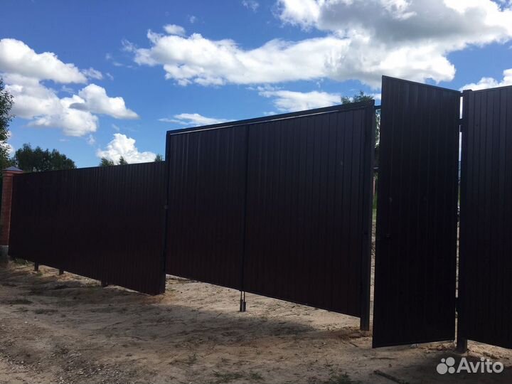 Забор из профлиста под ключ