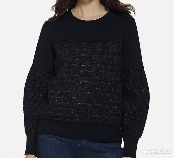 Оригинал Karl Lagerfeld Checked tweed sweatshird