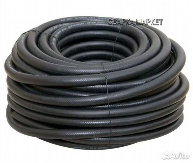 Шланг кислородный с синей полосой 9мм