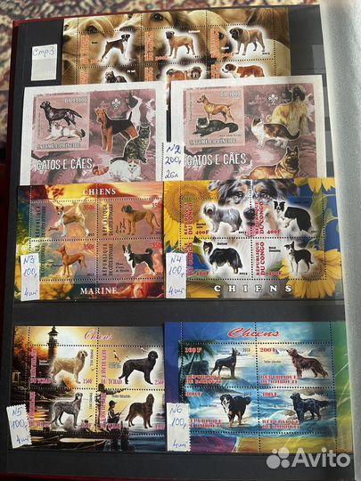 Марки тему Кошки и собаки