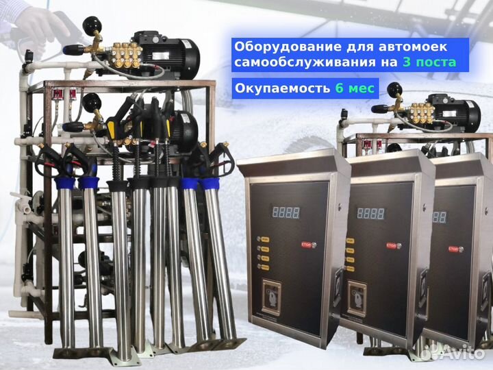 Оборудование для автомоек самообслуживания 3 поста