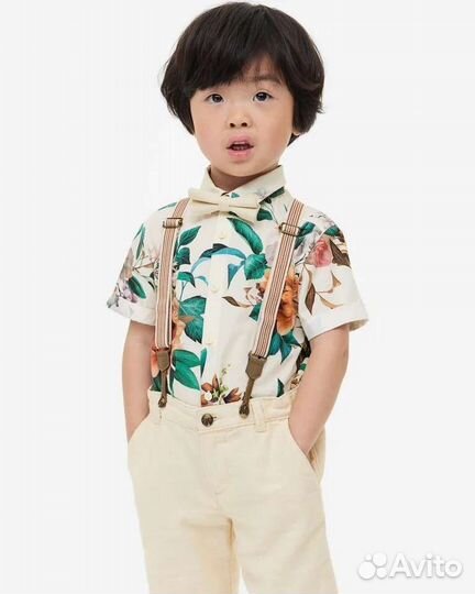 Костюм hm 116 новый шорты, рубашка