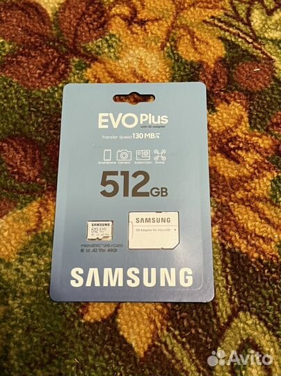 Карта памяти samsung micro sd 512 gb оригинал