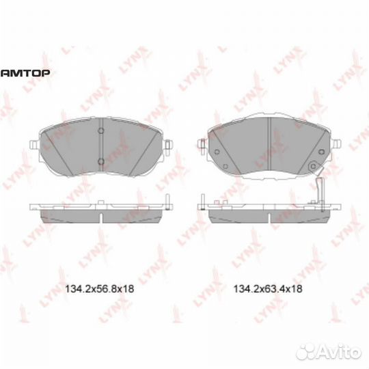 Lynxauto BD7605 Колодки тормозные дисковые перед