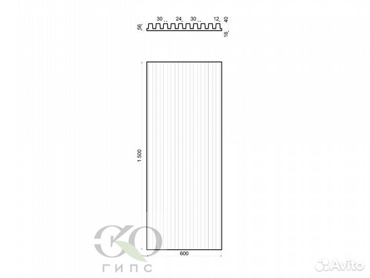 3D Гипсовые панели Рейки от производителя