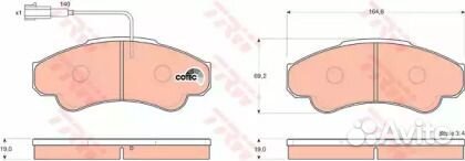 Колодки тормозные передние со встроенным датчиком