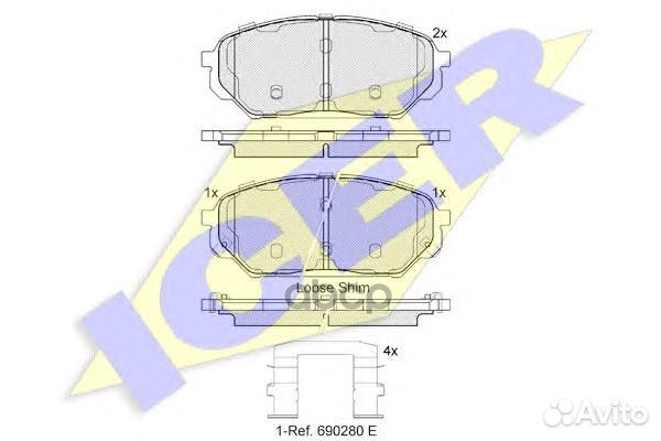182044 колодки дисковые передние Hyundai IX55