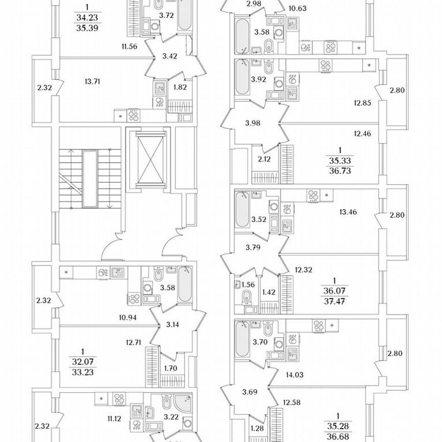 2-к. квартира, 58,5 м², 7/9 эт.