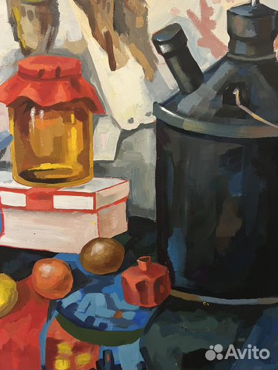 Живопись натюрморт цветной