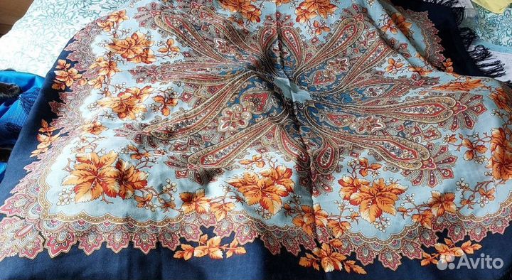 Павловопосадский платок багрянец осени