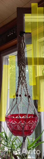 Подвес для цветов. Макраме