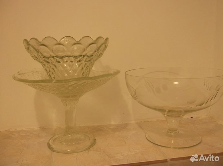 Вазы для фруктов, конфет - 3 шт