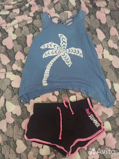 Пакет летних фирменных вещей на девочку 146