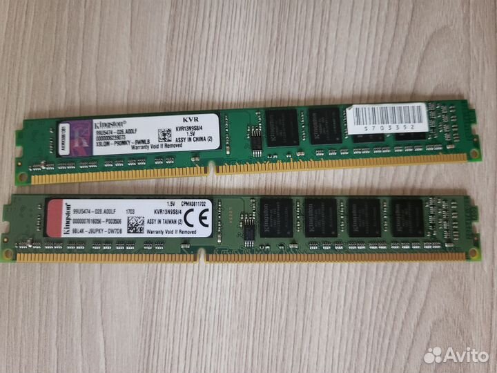 Kingston valueram KVR13N9S8/4 4 гб