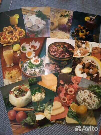 Набор открыток с рецептами времён СССР