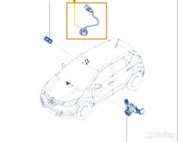 Микрофон Renault Kaptur F4RE410 2017