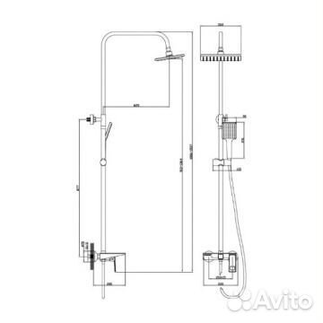 Душевая система Diadonna D80-335116 хром