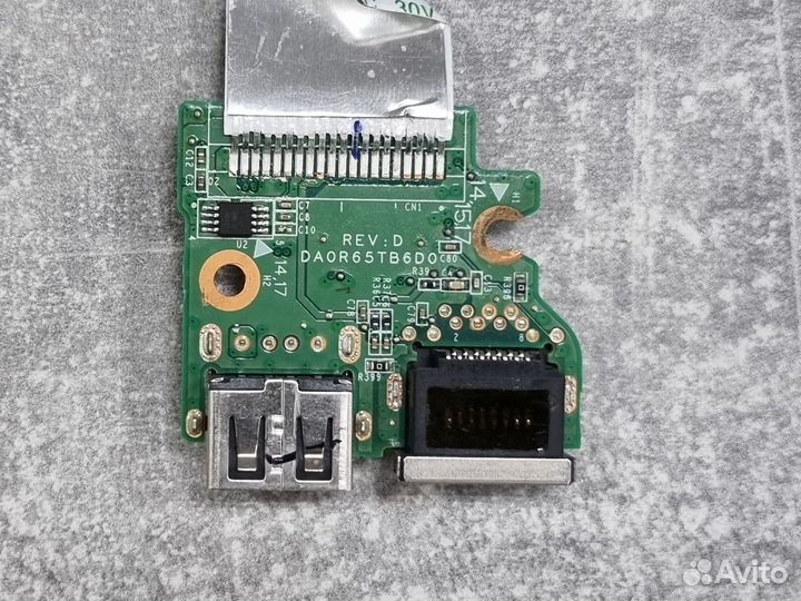 Плата USB, RJ45 HP DV6 DA0R65TB6DO REV:D