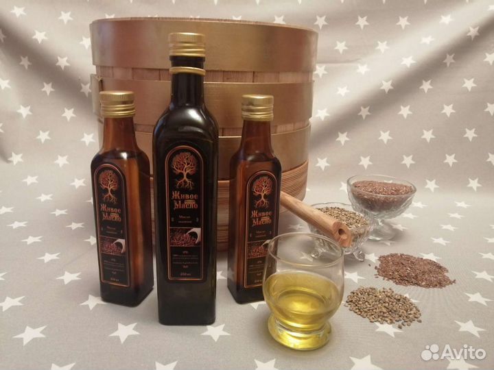 Живое масло холодного отжима на прессе, мука/шрот