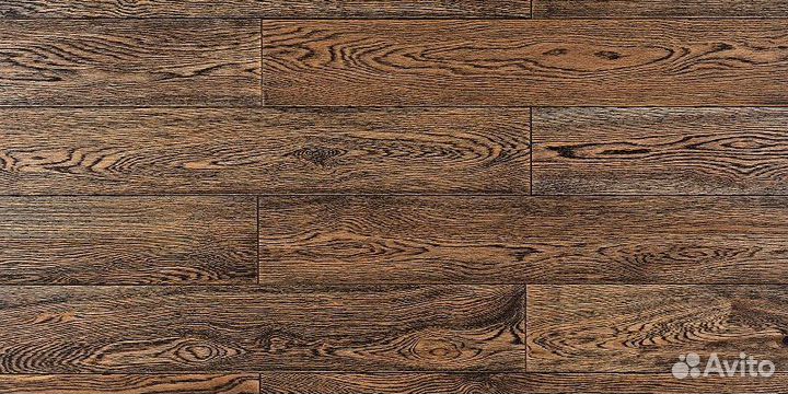 Amber Wood Фьюжен Дуб Антик Браш Темно-коричневый