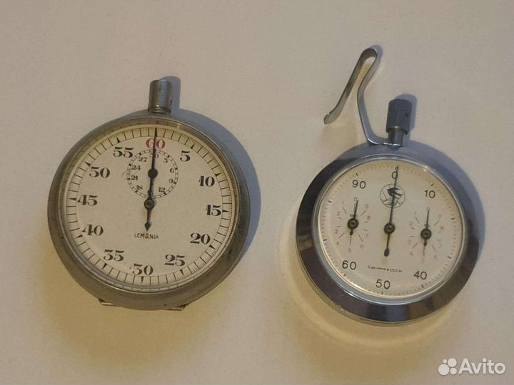 Часы слава СССР черные, редкие секундомеры