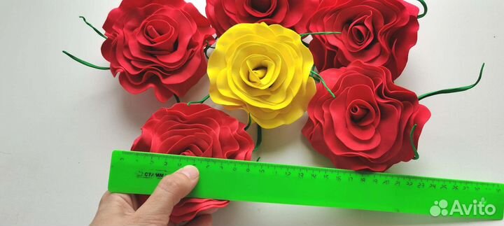 Искусственные цветы большие 10 шт. пакетом