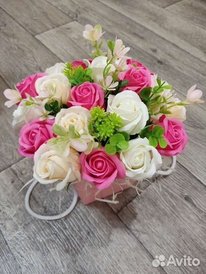 Букет цветов из мыла ручная работа