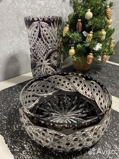 Ваза хрустальная