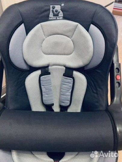 Автокресло lucky baby с подарками и бустер rant